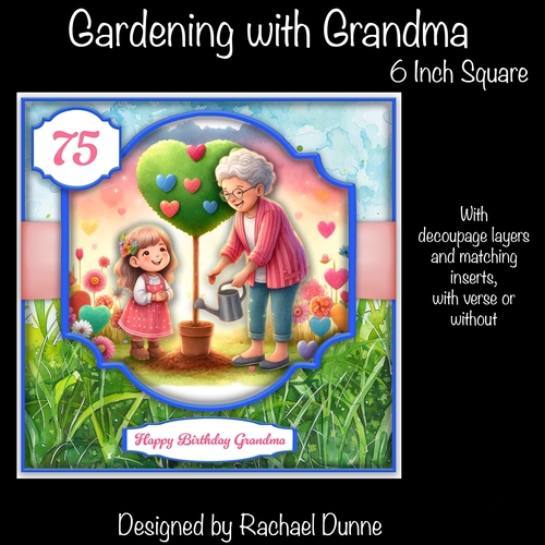 Gardening with Grandma 6 Inch Square