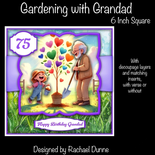 Gardening with Grandad 6 Inch Square