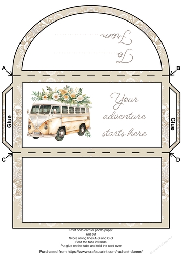 Peach Wedding Bus Money Wallet