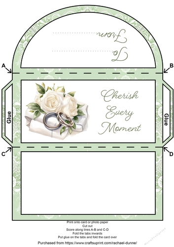 White Roses and Wedding Rings Money Wallet