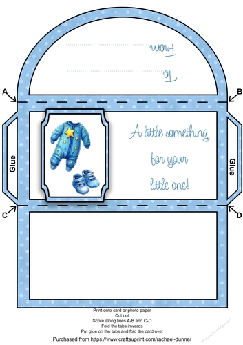 Tiny Baby Boy Clothes Money Wallet