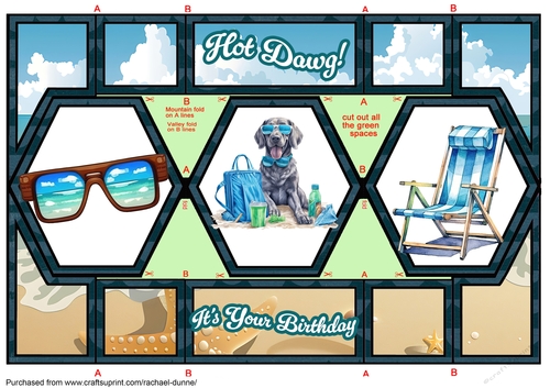 Hot Dawg! Its Your Birthday Shutter Card