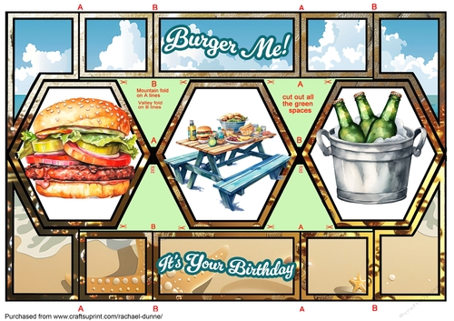 Burger Me! Its Your Birthday Shutter Card