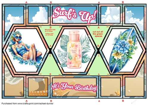 Surfs Up! Its Your Birthday Shutter Card