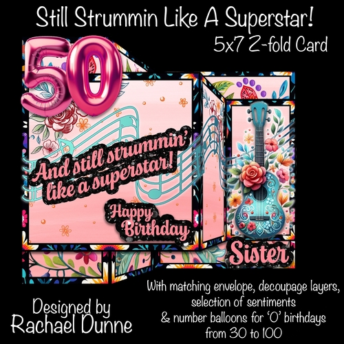 Strummin Like A Superstar 5 x 7 Inch Z-Fold Kit