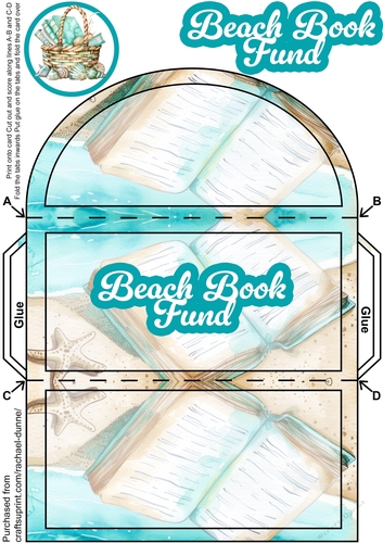 Beach Book Fund Money Wallet