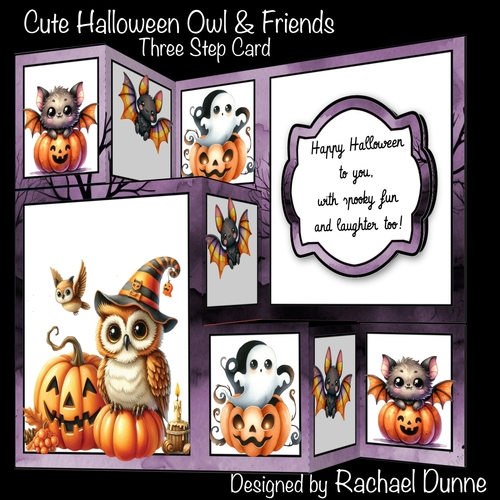 Cute Halloween Owl & Friends Three Step Mini Kit