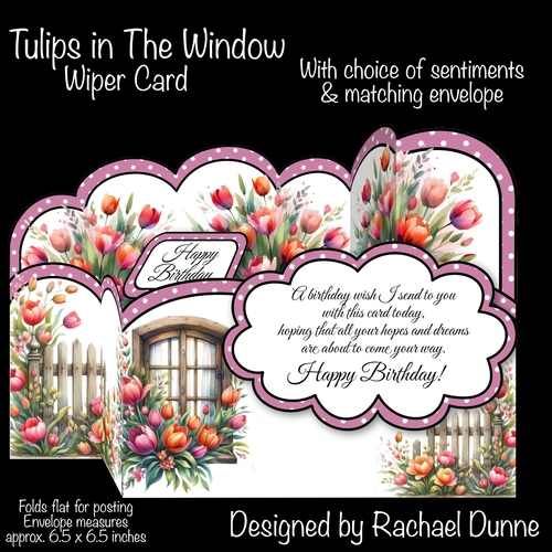 Tulips in the Window Wiper Card Kit