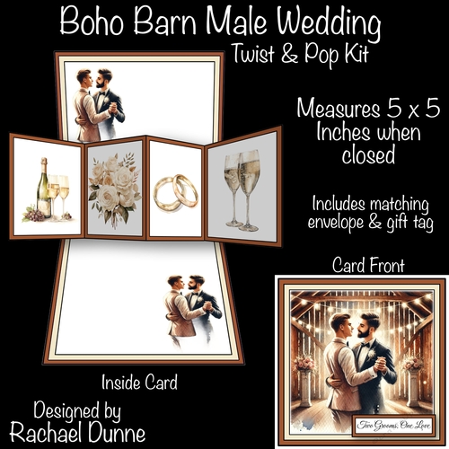 Boho Barn Male Wedding Twist & Pop Kit