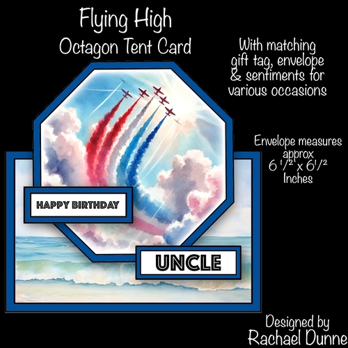 Flying High Octagon Tent Card