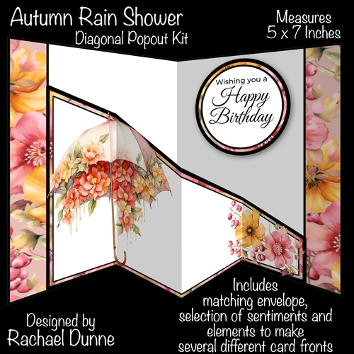Autumn Rain Shower Diagonal Popout Kit