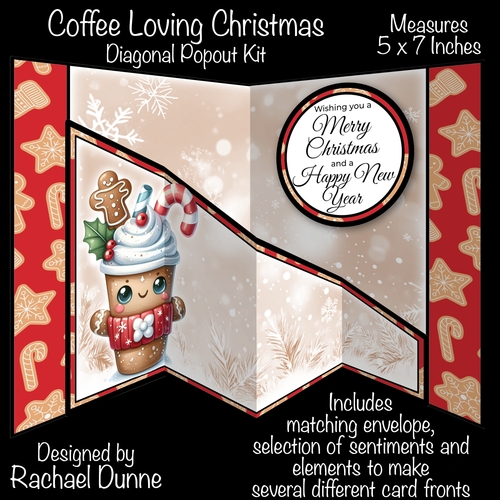 Coffee Loving Christmas Diagonal Popout Kit
