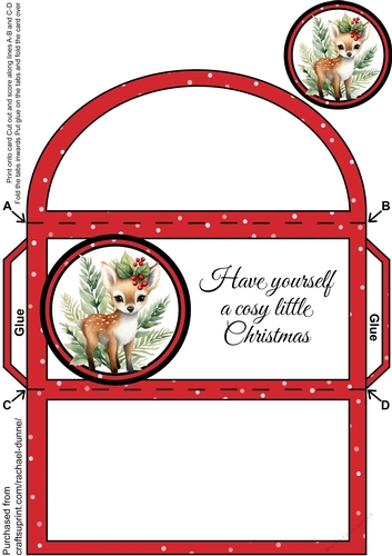 Cute Christmas Deerling Money Wallet