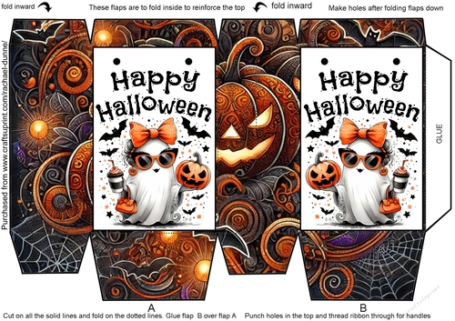 Ghostie Loves You A Latte Mini Gift Bag