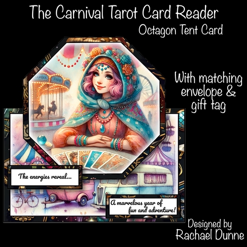 The Carnival Tarot Reader Octagon Tent Card
