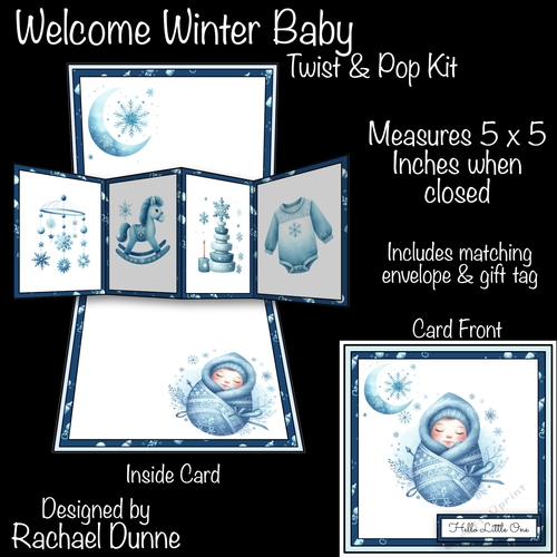 Welcome Winter Baby Twist & Pop Card