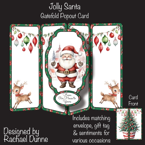 Jolly Santa Gatefold Popout Card