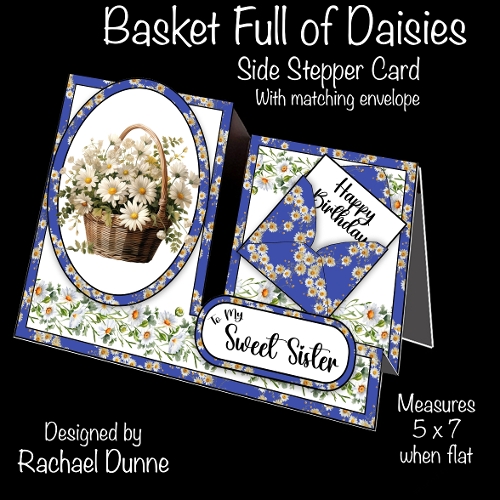 Basket Full of Daisies Side Stepper Card