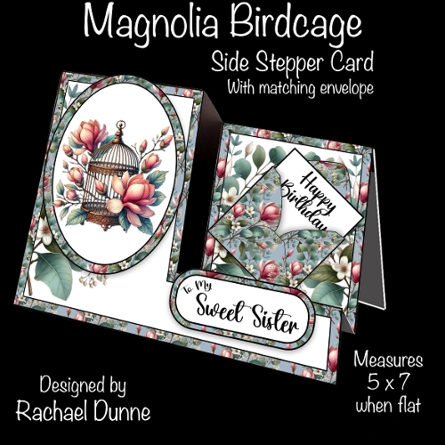 Magnolia Bird Cage Side Stepper Card