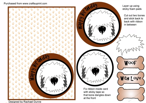 Happy Birthday Sheepdog (brown)