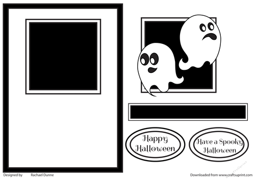 Have a Spooky Halloween Black & White