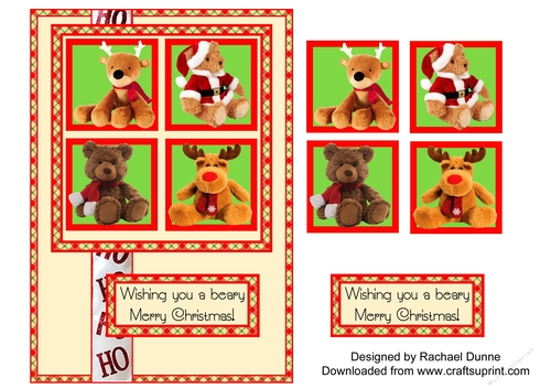 Christmas Bears in Squares