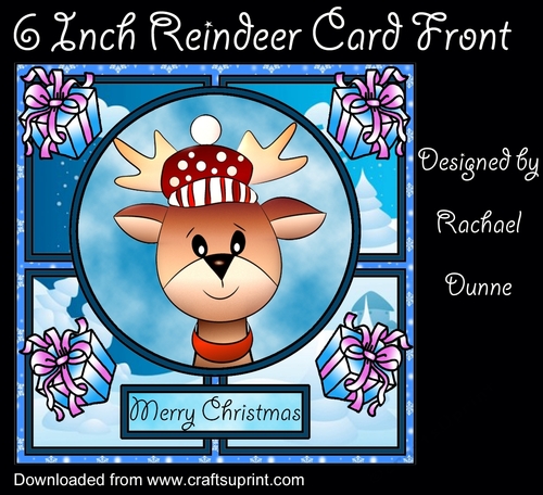 6 Inch Reindeer Square