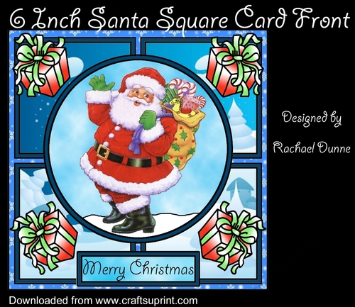6 Inch Santa Square