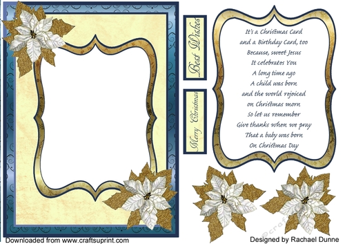 Verse with Gold Poinsettia