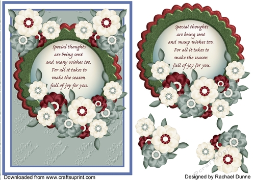 Christmas Verse with a Floral Border