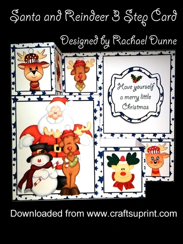 Santa and Reindeer 3 Step Card