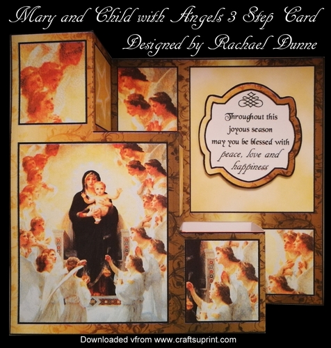 Mary with Child and Angels 3 Step Card