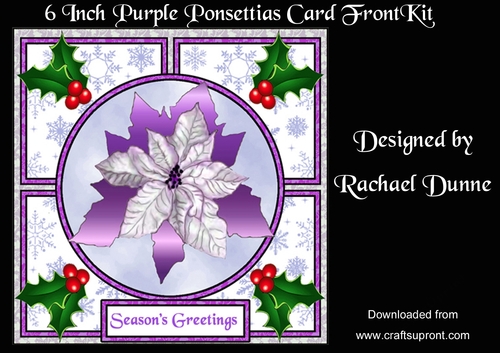6 Inch Purple Poinsettia square