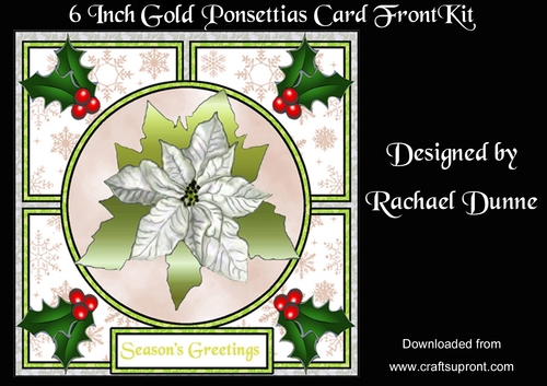 6 Inch Gold Poinsettia square