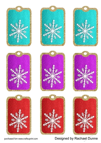 Simple Snowflake Gift Tags