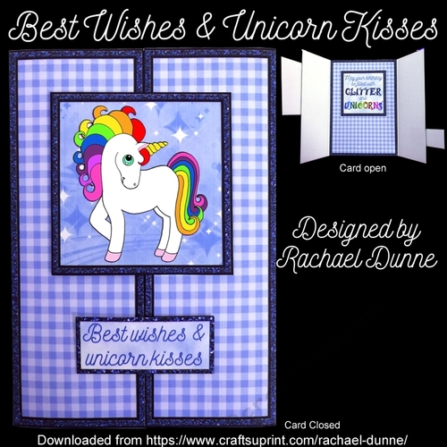 Birthday Wishes & Unicorn Kisses (Dark Blue)