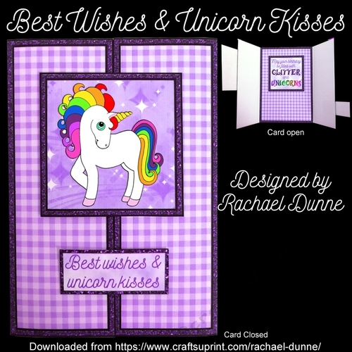 Birthday Wishes & Unicorn Kisses (Purple)