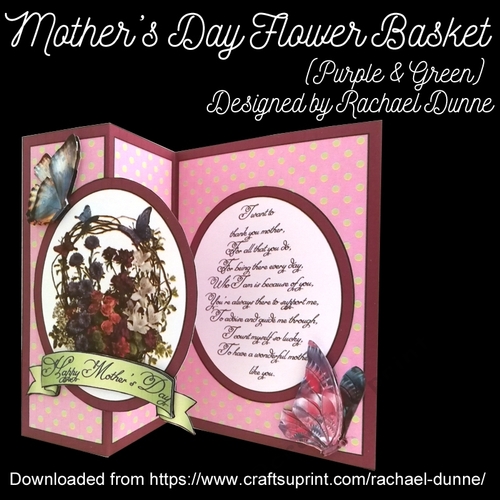 Flower Basket Mothers Day (Purple & Green)