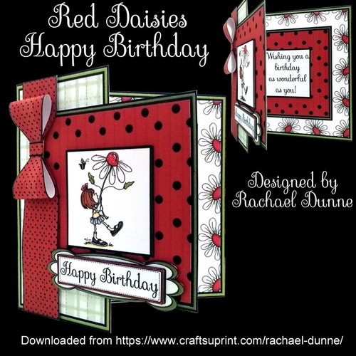 Red Daisies Happy Birthday
