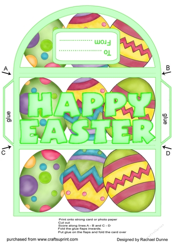Brightly Painted Eggs Money Wallet Green