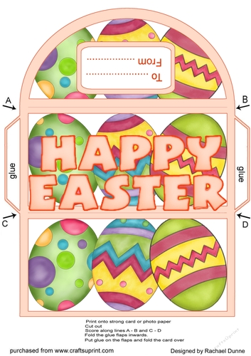 Brightly Painted Eggs Money Wallet Orange