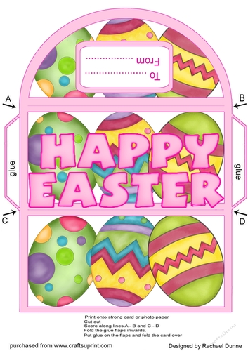 Brightly Painted Eggs Money Wallet Pink