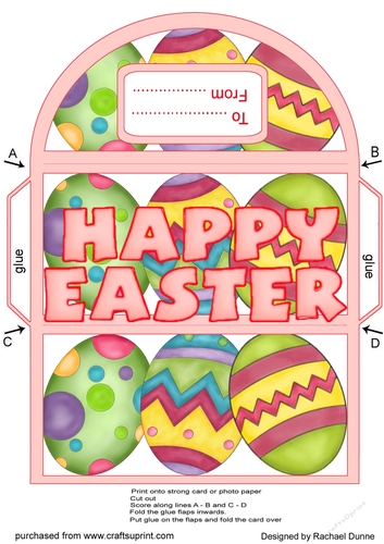 Brightly Painted Eggs Money Wallet Red