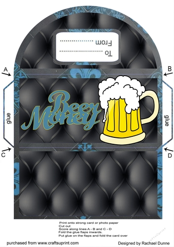 Beer Money Wallet Blue