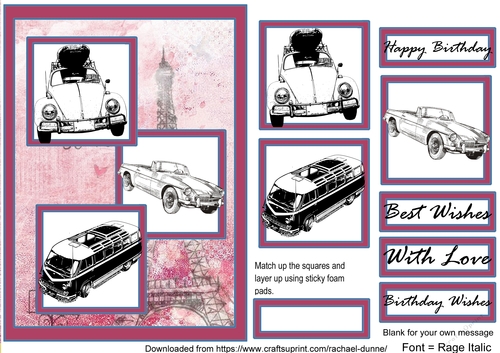 Pink Sketchy Cars