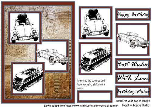Sketchy Cars (Brown)