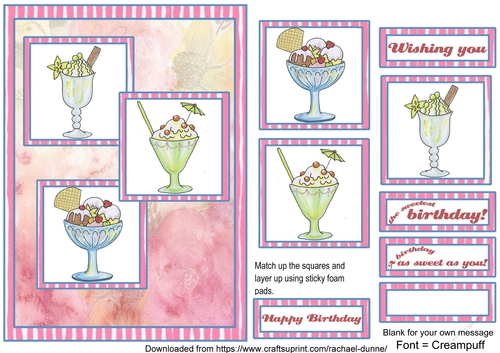 Sweet Birthday Watercolour