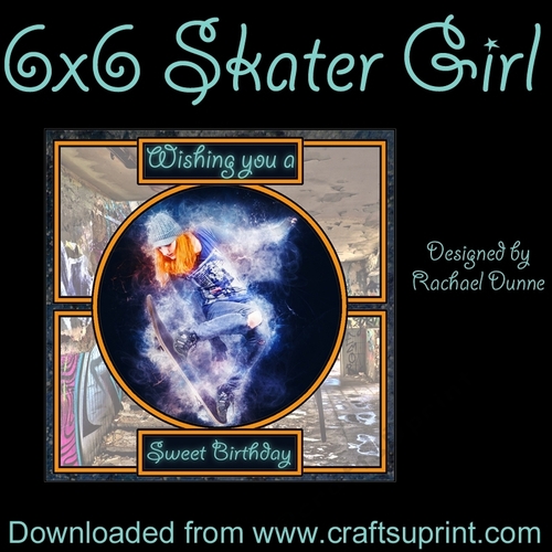 6 x 6 Skater Girl