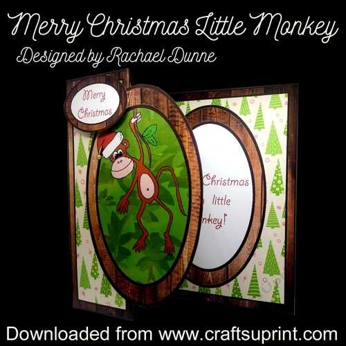 Merry Christmas Little Monkey Z-fold 