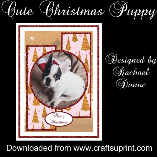 Cute Christmas Puppy Two Long Panels